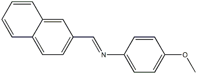 N-(4-methoxyphenyl)-N-[(E)-2-naphthylmethylidene]amine Struktur