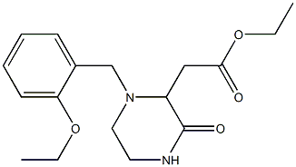 ethyl 2-[1-(2-ethoxybenzyl)-3-oxo-2-piperazinyl]acetate Struktur