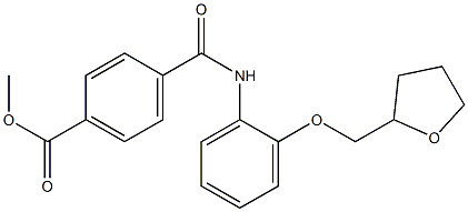 methyl 4-{[2-(tetrahydro-2-furanylmethoxy)anilino]carbonyl}benzoate Struktur