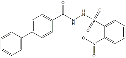 N'-([1,1'-biphenyl]-4-ylcarbonyl)-2-nitrobenzenesulfonohydrazide Struktur