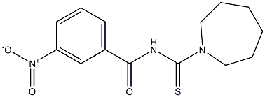 N-(1-azepanylcarbothioyl)-3-nitrobenzamide Struktur