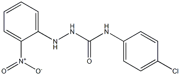 N-(4-chlorophenyl)-2-(2-nitrophenyl)-1-hydrazinecarboxamide Struktur