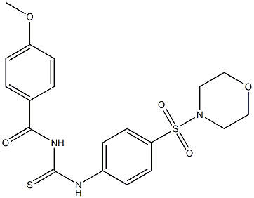 N-(4-methoxybenzoyl)-N'-[4-(4-morpholinylsulfonyl)phenyl]thiourea Struktur