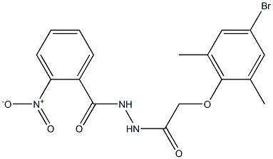 N'-[2-(4-bromo-2,6-dimethylphenoxy)acetyl]-2-nitrobenzohydrazide Struktur