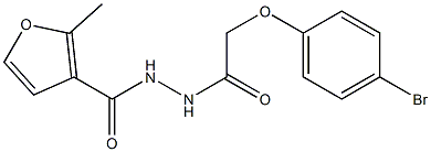 N'-[2-(4-bromophenoxy)acetyl]-2-methyl-3-furohydrazide Struktur