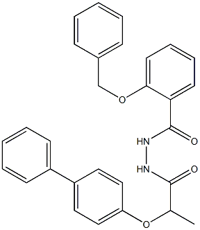 N'-[2-(benzyloxy)benzoyl]-2-([1,1'-biphenyl]-4-yloxy)propanohydrazide Struktur