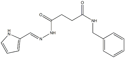 N-benzyl-4-oxo-4-{2-[(E)-1H-pyrrol-2-ylmethylidene]hydrazino}butanamide Struktur