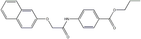 propyl 4-{[2-(2-naphthyloxy)acetyl]amino}benzoate Struktur