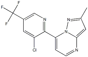 7-[3-chloro-5-(trifluoromethyl)-2-pyridinyl]-2-methylpyrazolo[1,5-a]pyrimidine Struktur