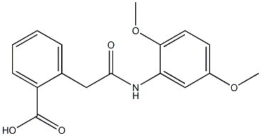 2-[2-(2,5-dimethoxyanilino)-2-oxoethyl]benzenecarboxylic acid Struktur