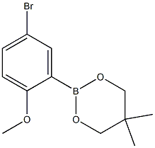 2-(5-Bromo-2-methoxyphenyl)-5,5-dimethyl-1,3,2-dioxaborinane Struktur