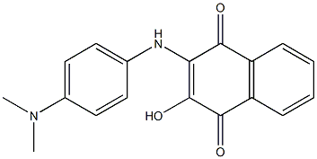 2-Hydroxy-3-[4-(dimethylamino)phenyl]amino-1,4-naphthoquinone Struktur