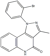 1-(2-Bromophenyl)-3-methyl-1H-pyrazolo[4,3-c]quinolin-4(5H)-one Struktur