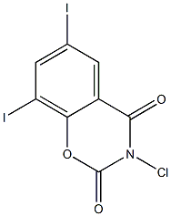 6,8-Diiodo-3-chloro-2H-1,3-benzoxazine-2,4(3H)-dione Structure