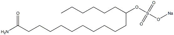 12-(Sodiosulfo)oxyoctadecanamide Struktur