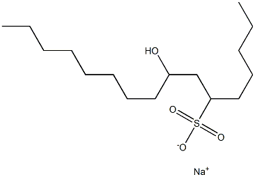 8-Hydroxyhexadecane-6-sulfonic acid sodium salt Struktur