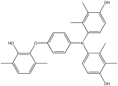 N,N-Bis(4-hydroxy-2,3-dimethylphenyl)-4-(6-hydroxy-2,5-dimethylphenoxy)benzenamine Struktur