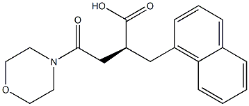 [S,(+)]-3-(Morpholinocarbonyl)-2-(1-naphtylmethyl)propionic acid Struktur