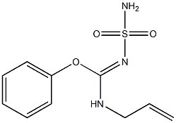 N-Sulfamoyl[phenoxy(allylamino)methan]imine Struktur