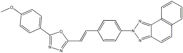 2-[4-[2-[5-(4-Methoxyphenyl)-1,3,4-oxadiazol-2-yl]vinyl]phenyl]-2H-naphtho[1,2-d]triazole Struktur