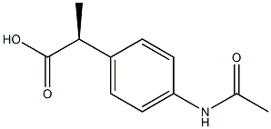 [S,(+)]-2-[p-(Acetylamino)phenyl]propionic acid Struktur