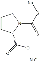 1-[(Sodiothio)thiocarbonyl]-L-proline sodium salt Struktur