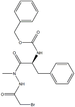 1-[N-(Benzyloxycarbonyl)-L-phenylalanyl]-1-methyl-2-(bromoacetyl)hydrazine Struktur