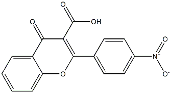 2-[4-Nitrophenyl]-4-oxo-4H-1-benzopyran-3-carboxylic acid Struktur