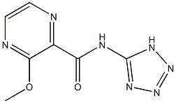 3-Methoxy-N-(1H-tetrazol-5-yl)pyrazine-2-carboxamide Struktur