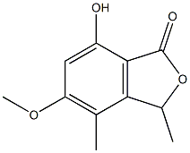 3-Methyl-4-methyl-5-methoxy-7-hydroxyphthalide Struktur