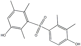 3,4'-Dihydroxy-2,2',3',5,6-pentamethyl[sulfonylbisbenzene] Struktur