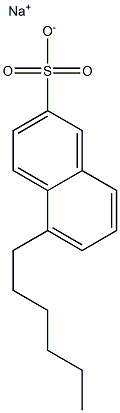 5-Hexyl-2-naphthalenesulfonic acid sodium salt Struktur