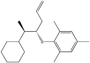 (4S,5R)-4-(2,4,6-Trimethylphenylthio)-5-cyclohexyl-1-hexene Struktur