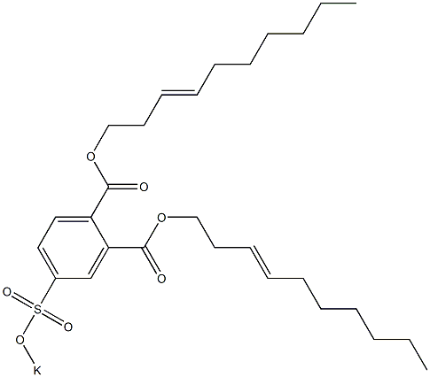 4-(Potassiosulfo)phthalic acid di(3-decenyl) ester Struktur