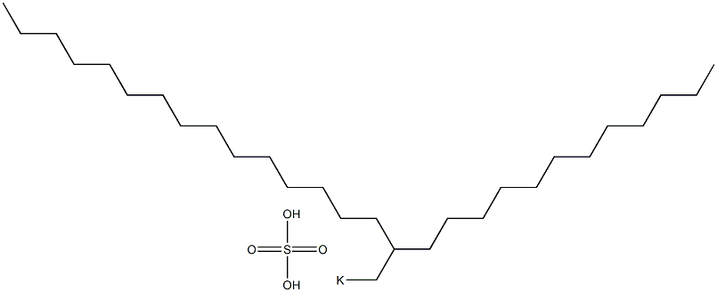 Sulfuric acid 2-dodecylheptadecyl=potassium salt Struktur