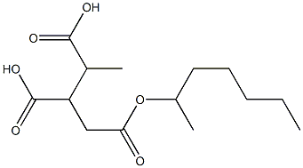 Butane-1,2,3-tricarboxylic acid 2-heptyl ester Struktur