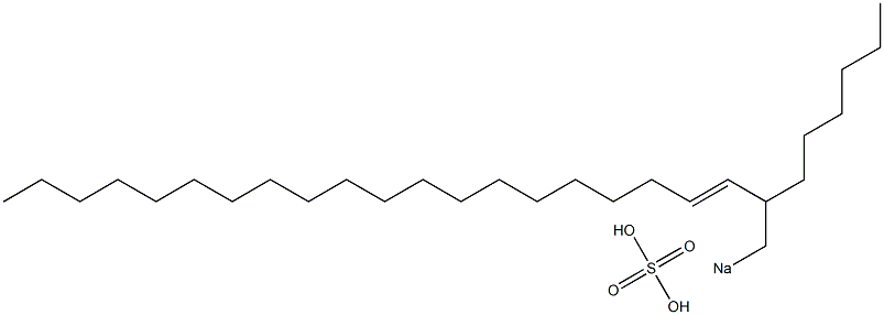 Sulfuric acid 2-hexyl-3-docosenyl=sodium ester salt Struktur