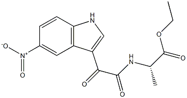 N-[[(5-Nitro-1H-indol-3-yl)carbonyl]carbonyl]-L-alanine ethyl ester Struktur