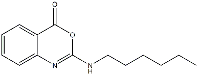 2-Hexylamino-4H-3,1-benzoxazin-4-one Struktur