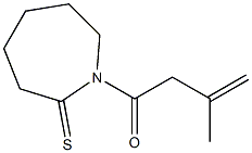 4,5,6,7-Tetrahydro-1-(3-methyl-3-butenoyl)-1H-azepine-2(3H)-thione Struktur