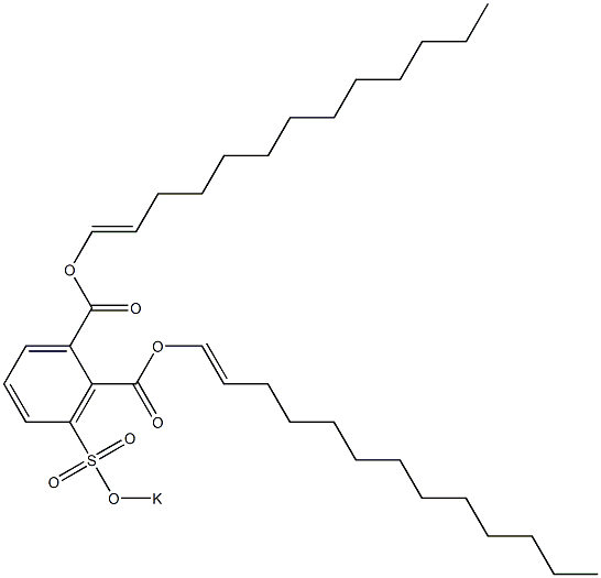 3-(Potassiosulfo)phthalic acid di(1-tridecenyl) ester Struktur