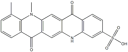 5,7,12,14-Tetrahydro-11,12-dimethyl-7,14-dioxoquino[2,3-b]acridine-3-sulfonic acid Struktur