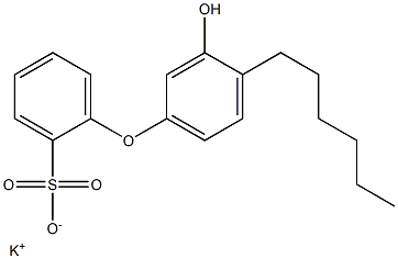 3'-Hydroxy-4'-hexyl[oxybisbenzene]-2-sulfonic acid potassium salt Struktur