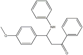 1-Phenyl-3-(4-methoxyphenyl)-3-anilino-1-propanone Struktur