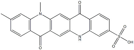 5,7,12,14-Tetrahydro-10,12-dimethyl-7,14-dioxoquino[2,3-b]acridine-3-sulfonic acid Struktur