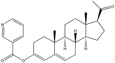 3-(3-Pyridinylcarbonyloxy)pregna-3,5-dien-20-one Struktur