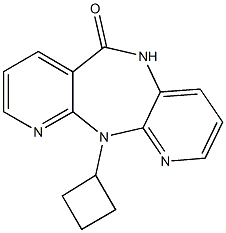 5,11-Dihydro-11-cyclobutyl-6H-dipyrido[3,2-b:2',3'-e][1,4]diazepin-6-one Struktur