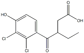 3-(2,3-Dichloro-4-hydroxybenzoyl)pentanoic acid Struktur