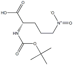 [S,(-)]-2-[(tert-Butyloxycarbonyl)amino]-5-nitrovaleric acid Struktur