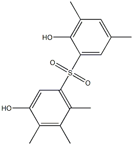 2',3-Dihydroxy-3',4,5,5',6-pentamethyl[sulfonylbisbenzene] Struktur